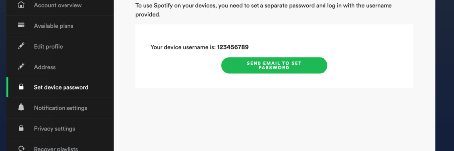 how to change a spotify password